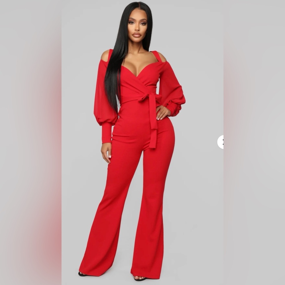 Fashion Nova Bold Red Jumpsuit